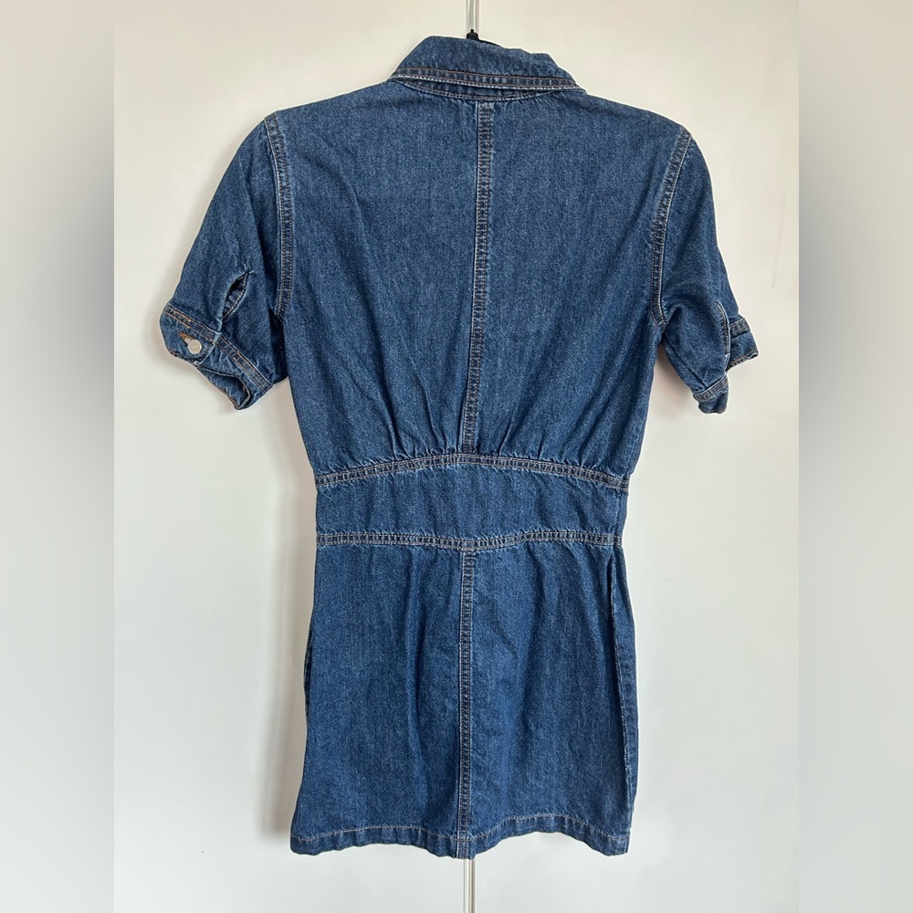 100% Cotton Denim Mini Dress - Picture 2 of 4